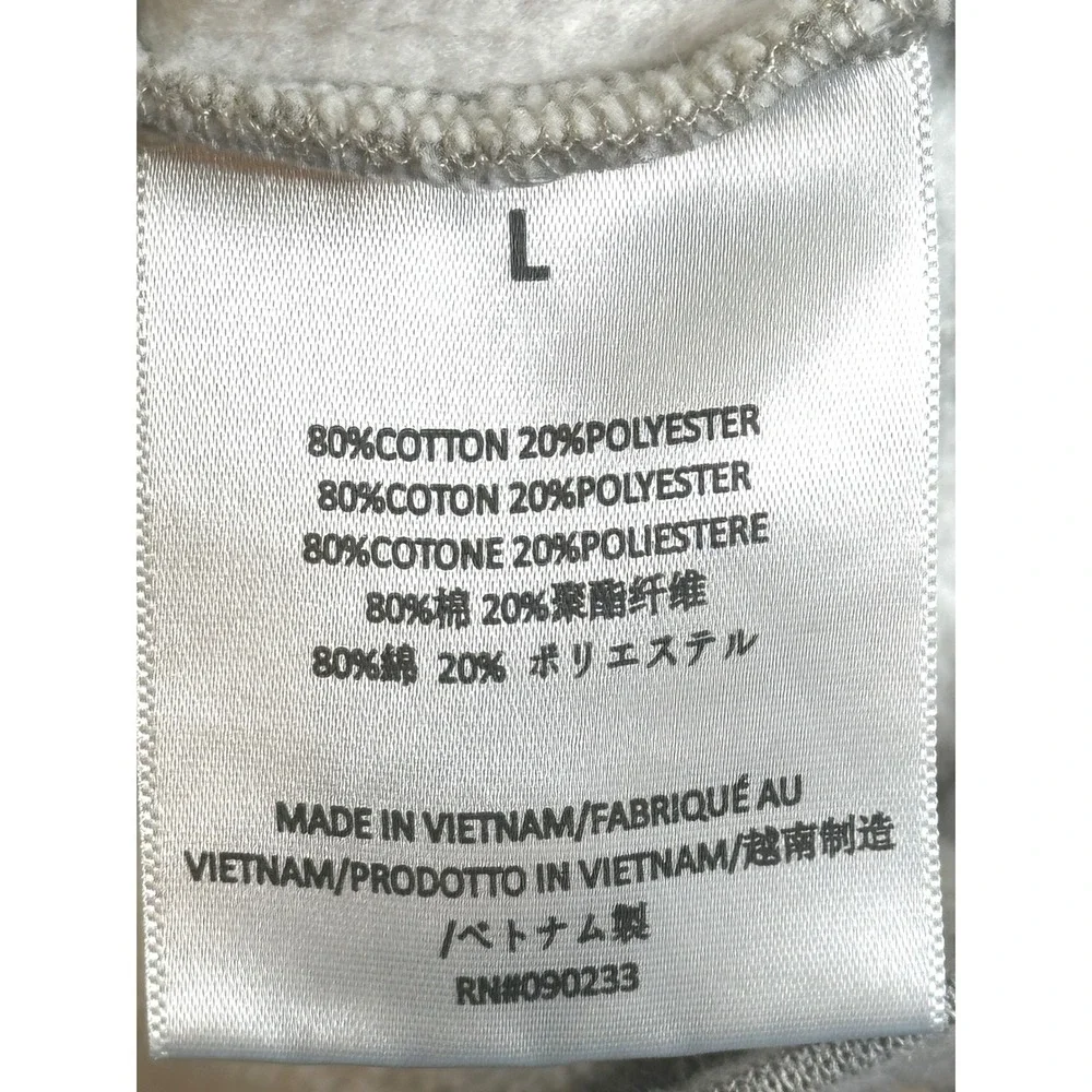 Fear of God Essentials Grey Crewneck Sweatshirt Oversized Logo Fleece Large - Picture 6 of 11